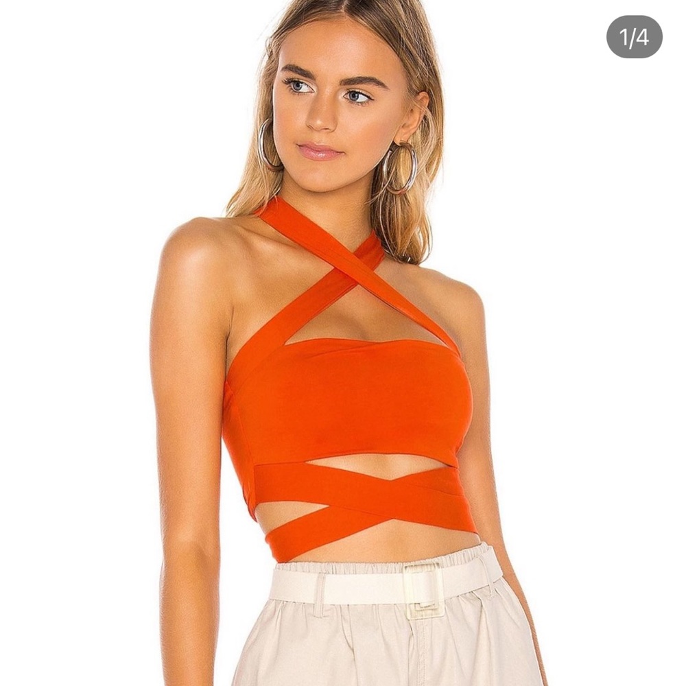 Superdown Halter Tie Top